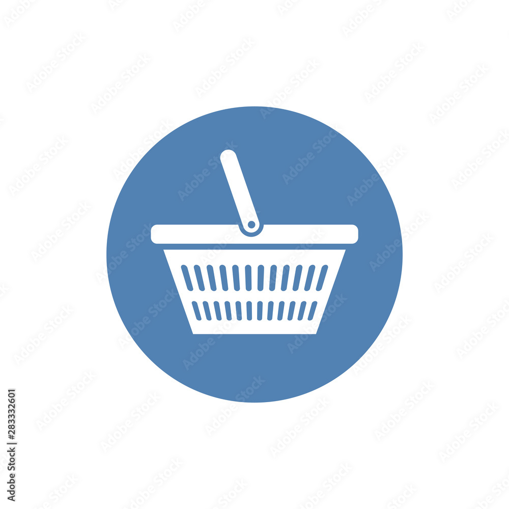 Shopping basket on white background. Vector illustration Shopping basket on white background. Vector illustration