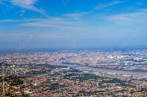 Bordeaux, garonne and girone from skyview photo