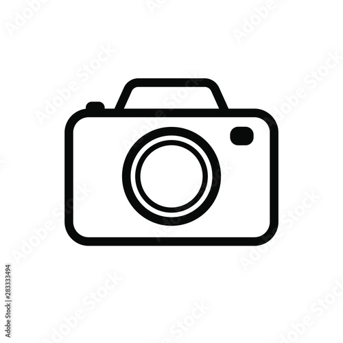 Photo camera vector icon, line icon