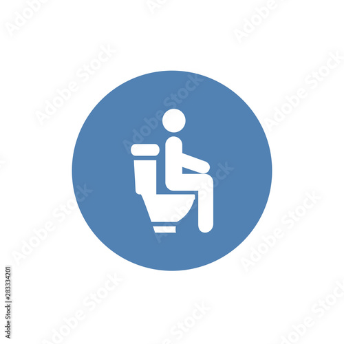 Toilet icon illustration isolated vector sign symbol