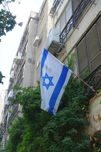 Israel flag from house