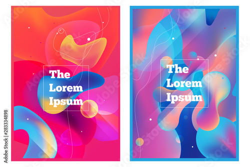 Abstract Liquid Gradients background in vibrant colors inspired by lava lamp look