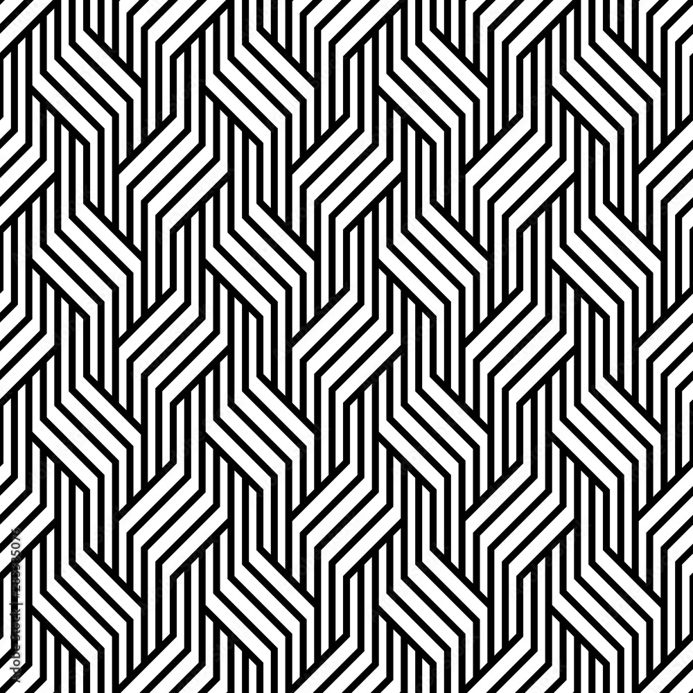 striped op art seamless geometric vector pattern.