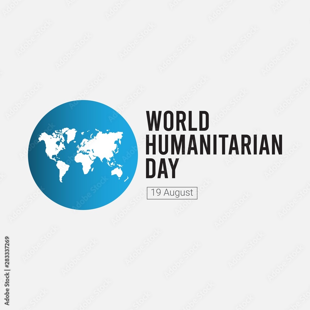 World humanitarian day vecto template. Design for greeting cards or print. World humanitarian day vecto template. Design for greeting cards or print.