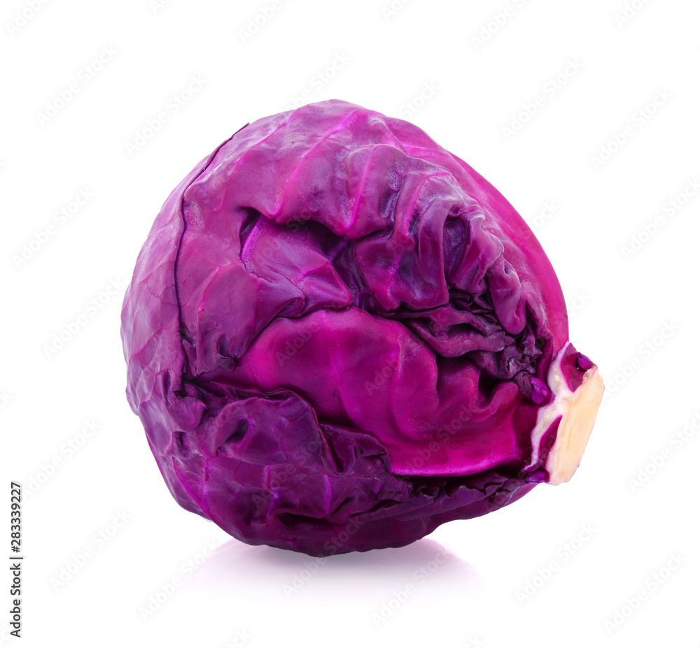 Purple cabbage isolated on white background Purple cabbage isolated on white background