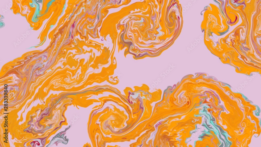 Abstraction painted in oil. Colorful texture background. Multicolored wallpaper graphic design. Pattern for creating artworks and prints. Crazy bright colors style. Digital watercolor effect.