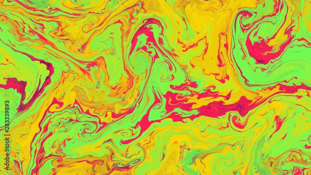 Abstraction painted in oil. Colorful texture background. Multicolored wallpaper graphic design. Pattern for creating artworks and prints. Crazy bright colors style. Digital watercolor effect.