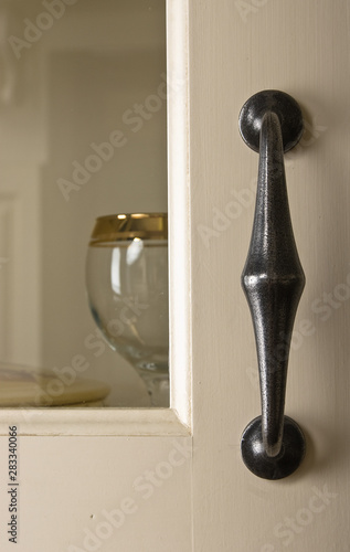 Wallpaper Mural Door kitchen furniture, handles and white door. Torontodigital.ca