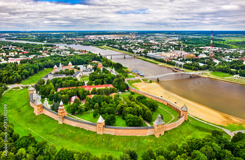 Aerial view of Novgorod Detinets in Russia
