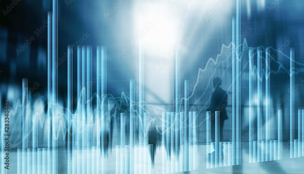 Stock Market Graph and Bar Chart. Abstract blurred universal business background. Stock Market Graph and Bar Chart. Abstract blurred universal business background.