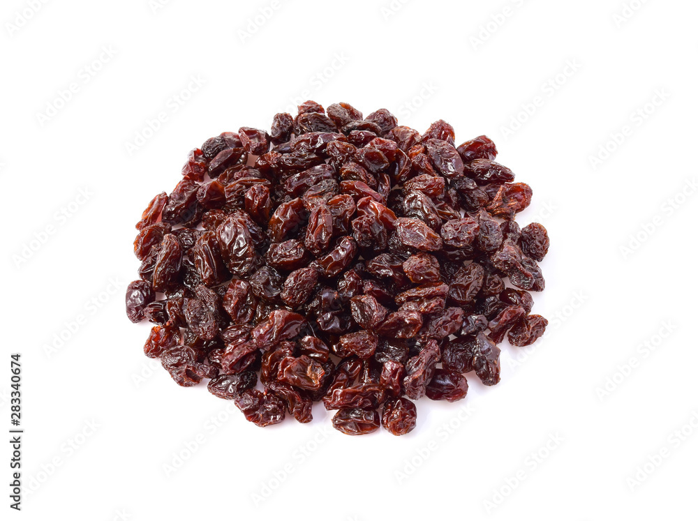 Dried raisins isolated on white background Dried raisins isolated on white background