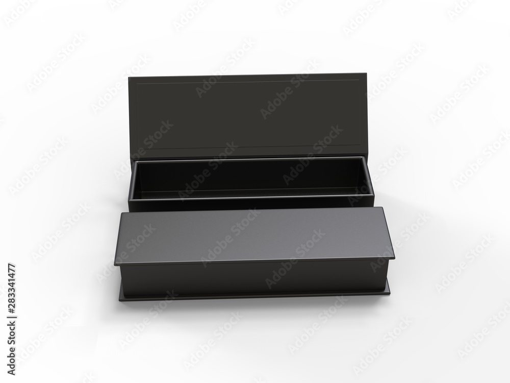 White blank hard cardboard box mock up template, 3d illustration. White blank hard cardboard box mock up template, 3d illustration.