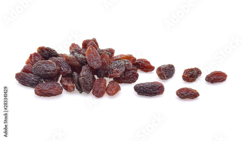 Raisins isolated on white background
