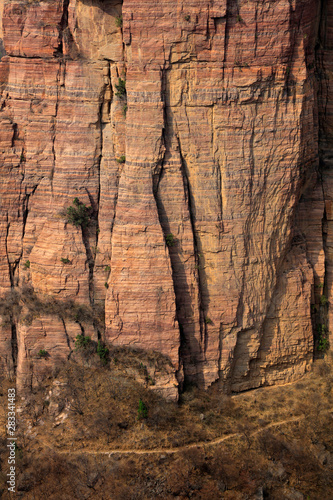 Cliffs rocks and trails