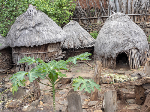 Traditional village of Konso, UNESCO World Heritage Site, Ethiopia photo