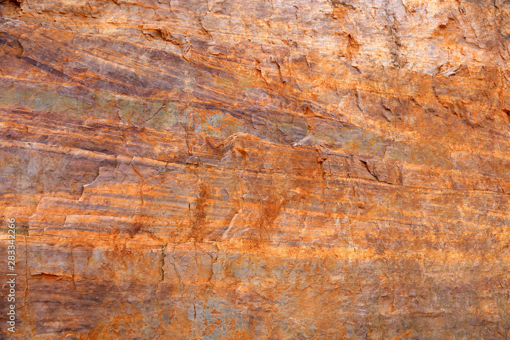 Fototapeta premium Horizontal bedding structure of rock