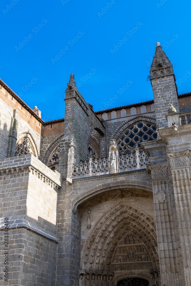 Medieval city walls of Avila, Spain