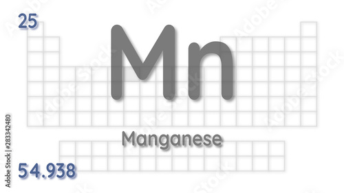 Manganese chemical element  physics and chemistry illustration backdrop
