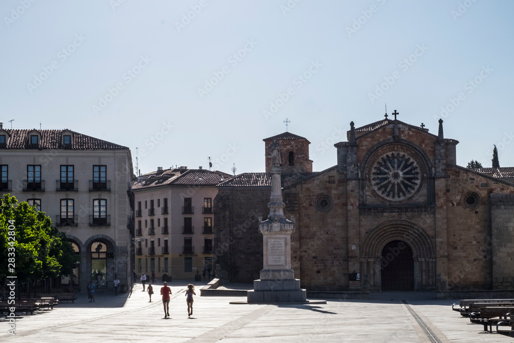 Fototapeta premium Medieval city walls of Avila, Spain