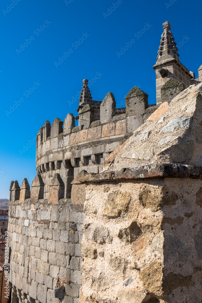 Medieval city walls of Avila, Spain
