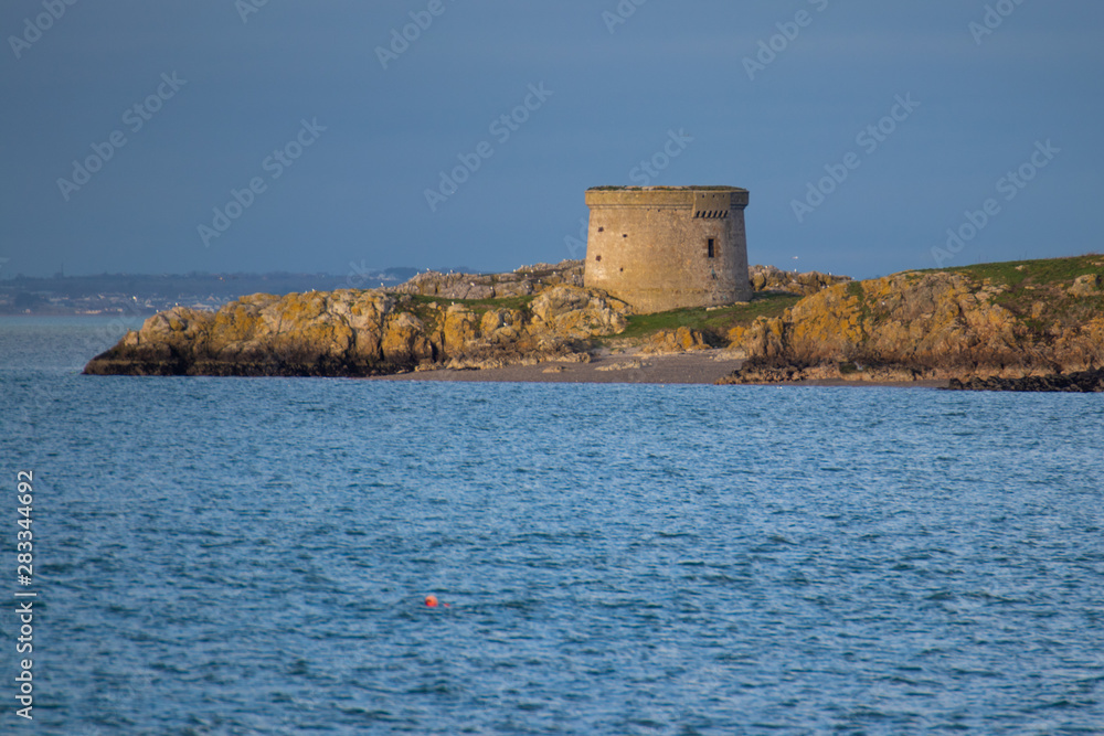 Martello round tower sea defence in Ireland