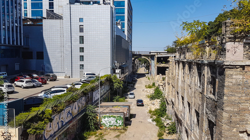 Photography aerial view of the city