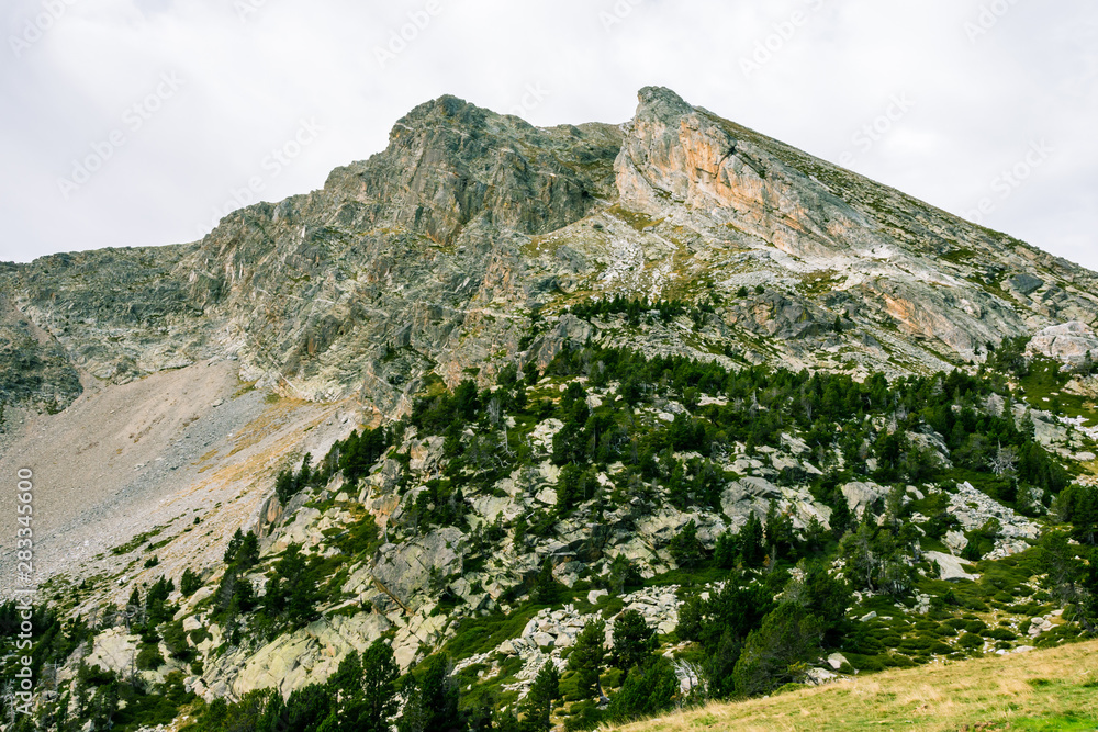The beautiful Peak of Gra de Fajol, in the Catalan Pyrenees (Spain)