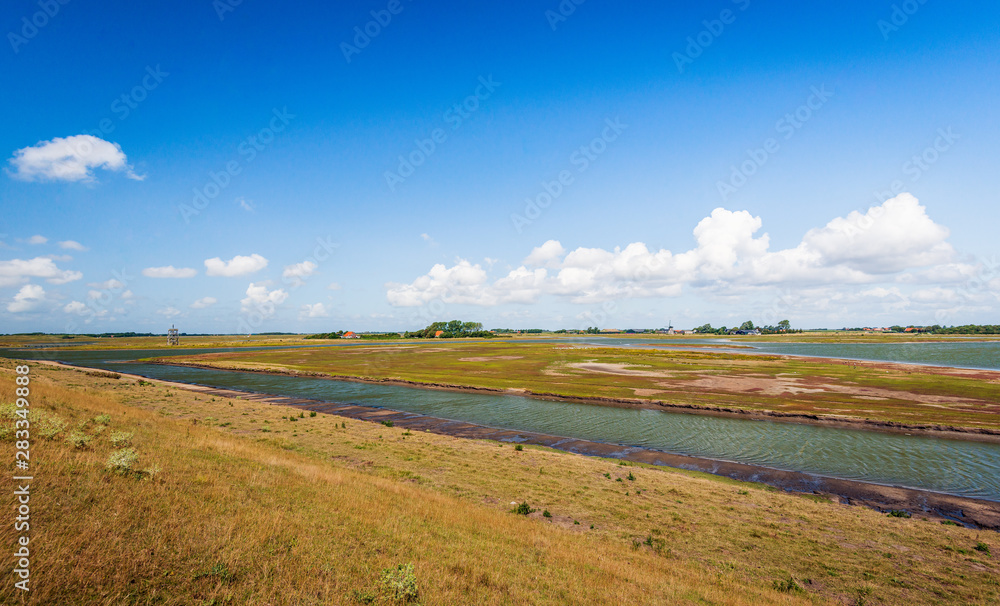 Colorful landscape on the former Dutch island of Schouwen-Duiveland