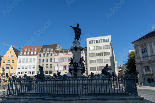 Augustus fountain in Augsburg, Bavaria, Germany, unesco world heritage site