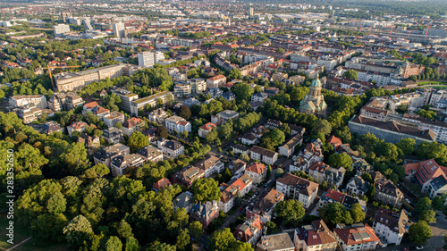 Billede på lærred Aerial View Cityscape of Mannheim Germany
