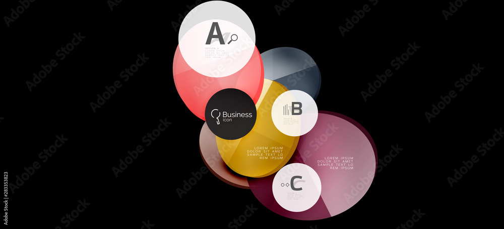 Retro colorful geometric background - circles on black, great design for any purposes. Creative minimal concept Retro colorful geometric background - circles on black, great design for any purposes. Creative minimal concept