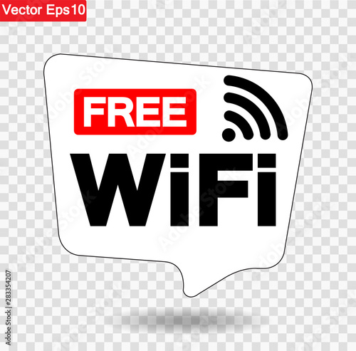Free WiFi Symbol Sign, Vector Illustration, solated On Transparent Background Symbol, Vector Illustration .EPS10