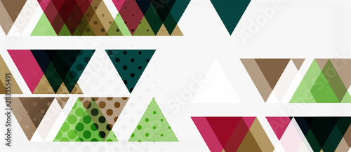 Vector triangle geometric abstract composition background. Retro vector illustration. Ornament illustration