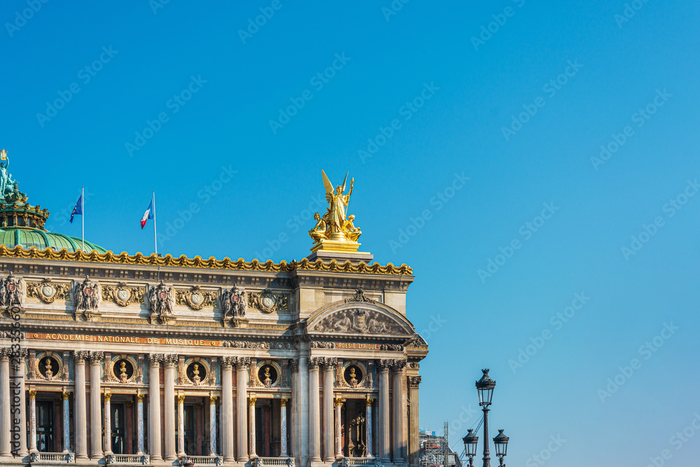 Naklejka premium The Opera Garnier in paris France.it is regarded as one of the architectural masterpieces of its time.