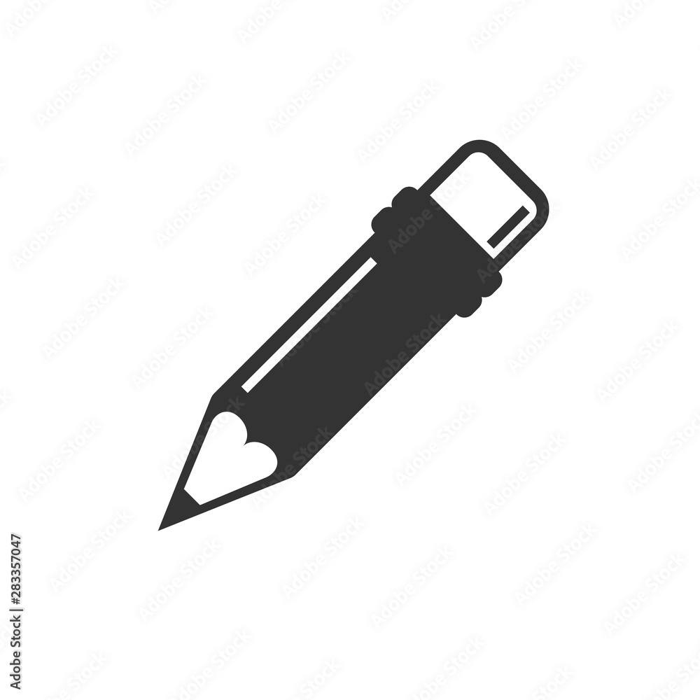 Icon Pencil Black. vector. Illustrator. on white background. symbol Icon Pencil Black. vector. Illustrator. on white background. symbol