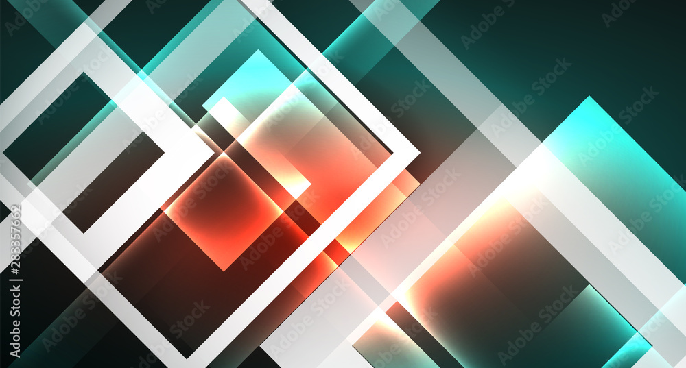 Neon geometric abstract background in hipster style on light background. Space retro design. Color geometric pattern. Square shape abstract background. Neon geometric abstract background in hipster style on light background. Space retro design. Color geometric pattern. Square shape abstract background.