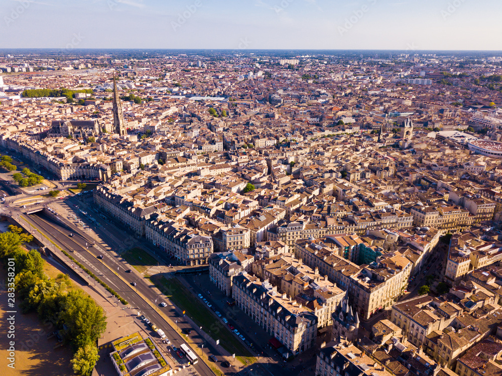 Aerial view of Bordeaux