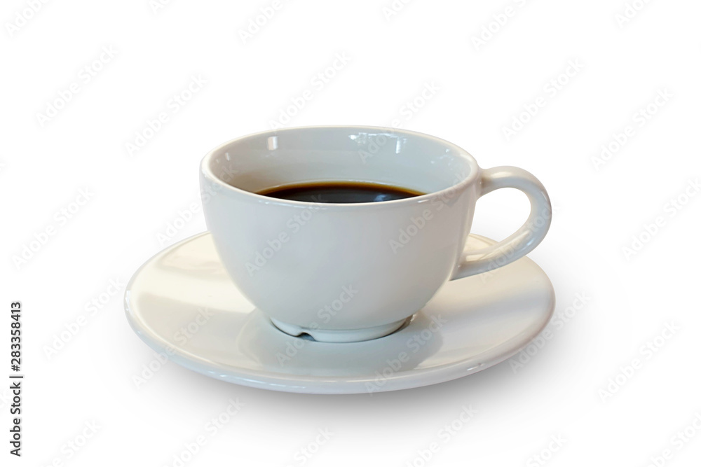 White coffee cup isolated on a white background with clipping path White coffee cup isolated on a white background with clipping path