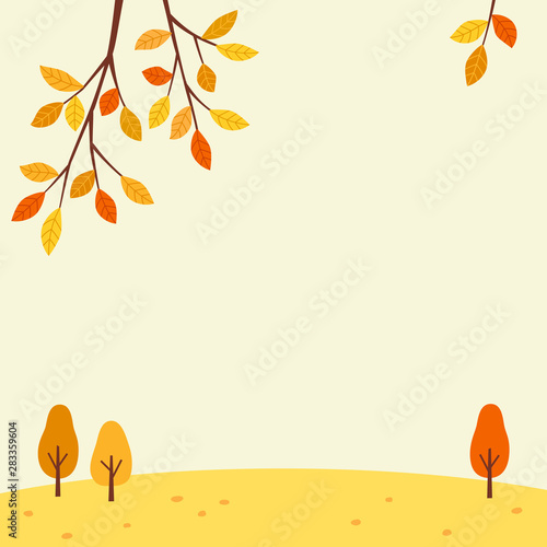 Autumn scenery.Fall nature landscape background.