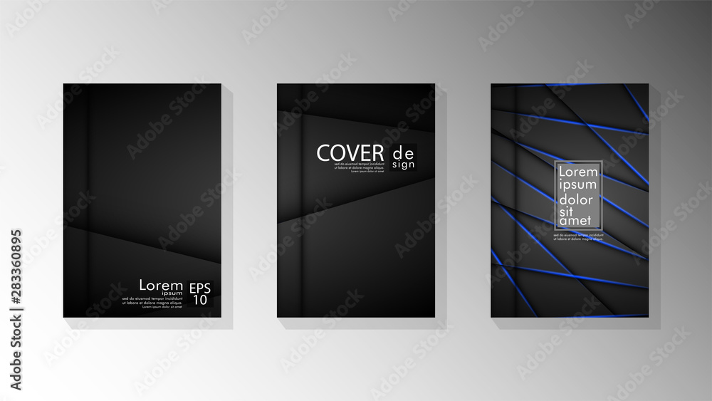 Fototapeta premium Vector collection of book cover backgrounds. eps 10 vector design illustrations