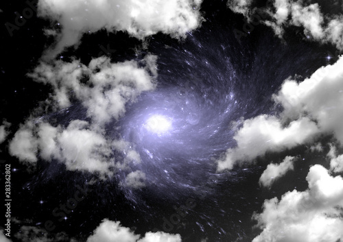Obraz na płótnie galaxy in a free space. 3D rendering w salonie