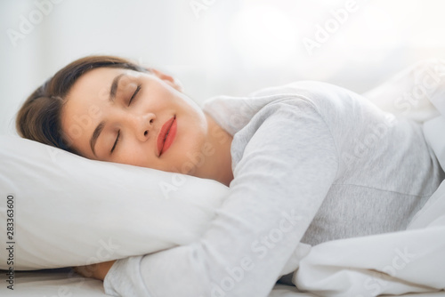 sleeping woman photo