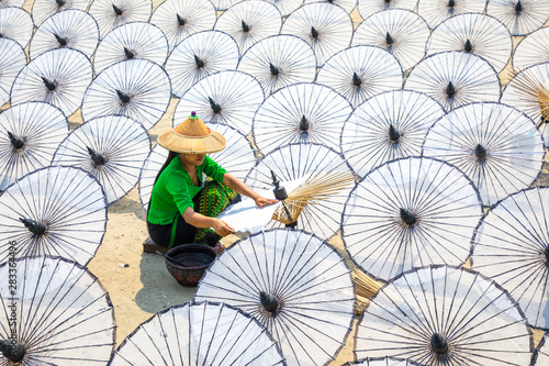 Umbrella Workshop in Mandalay, Myanmar