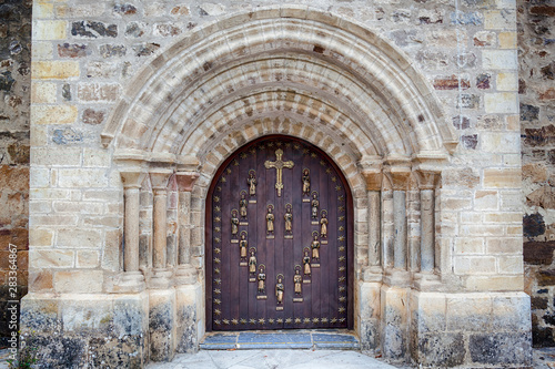 Main door (Puerta del Perdón) of the Monastery of Santo Toribio de Liebana photo