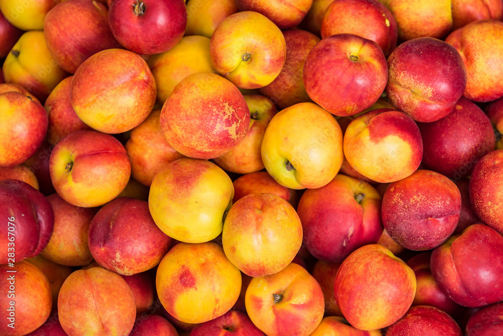 Peach close up fruit background.Thailand. Peach close up fruit background.Thailand.
