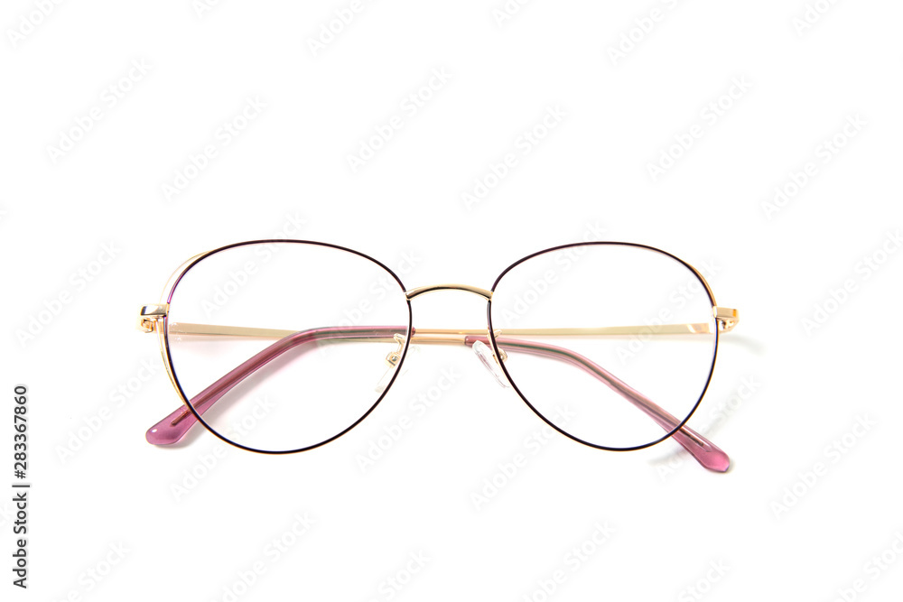 Round fashionable eyeglass frame. Isolated Round fashionable eyeglass frame. Isolated