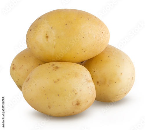 Potatoes  isolated on white background with clipping path