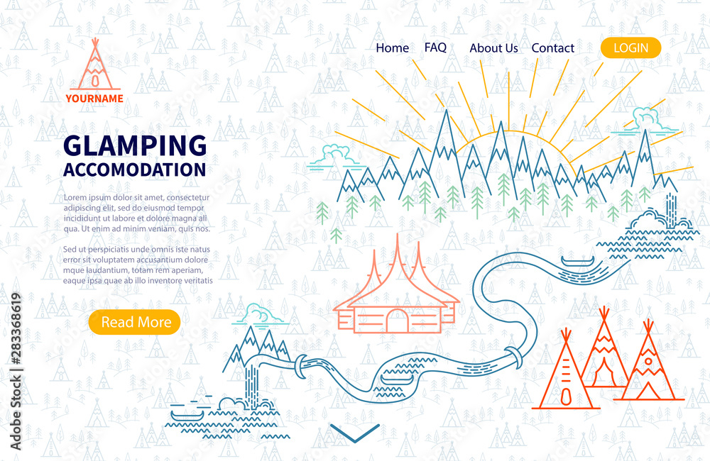 Camping tour - Landing page template