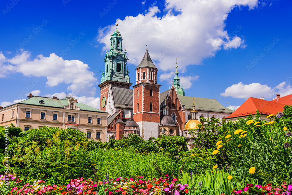 Wawel Cathedral on Wawel Hill in Krakow, Poland