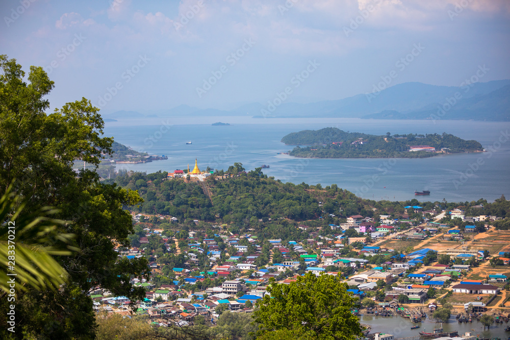 view of the city of Kaw Thaung, Myanmar